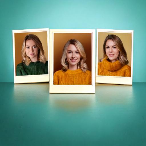 image généré par IA de trois photos imprimées